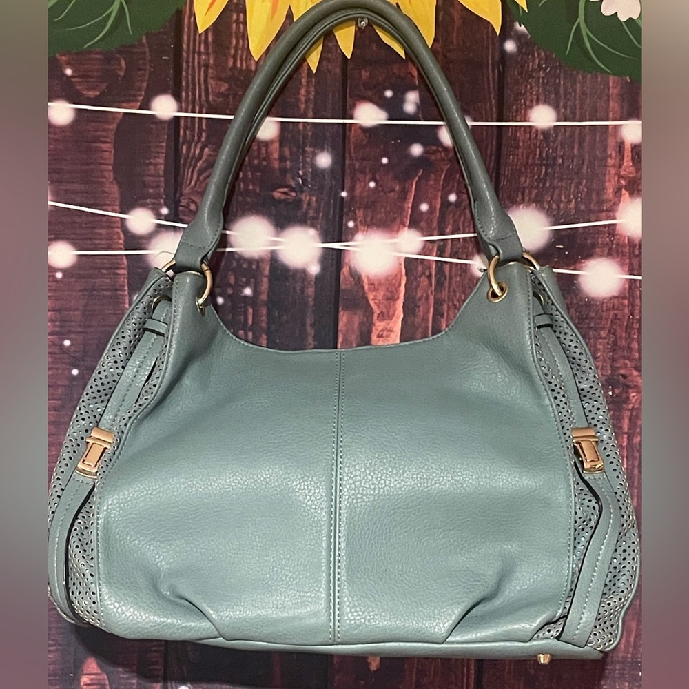 Y2K Segolene Paris designer shoulder bag baby blue